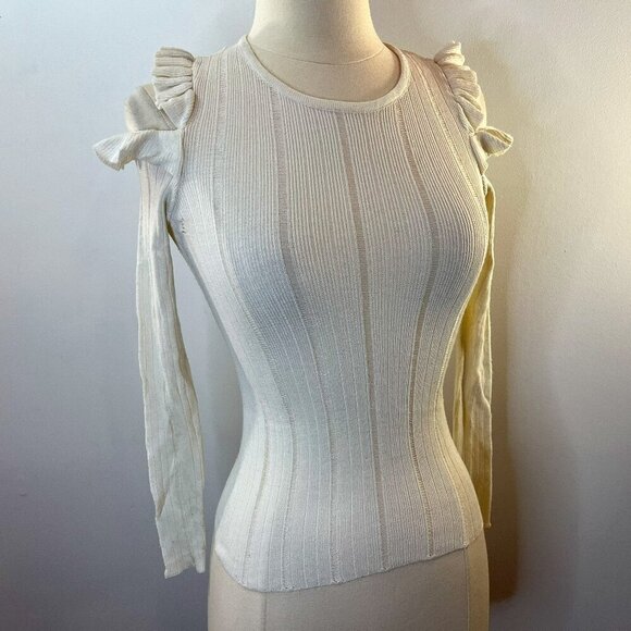 Topshop Petite Women's Cold Shoulder Knit Sweater - Size 2 - NWT - Picture 1 of 6